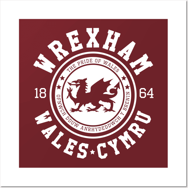 Wrexham, Pride of Wales, Wrexham fans Wall Art by Teessential